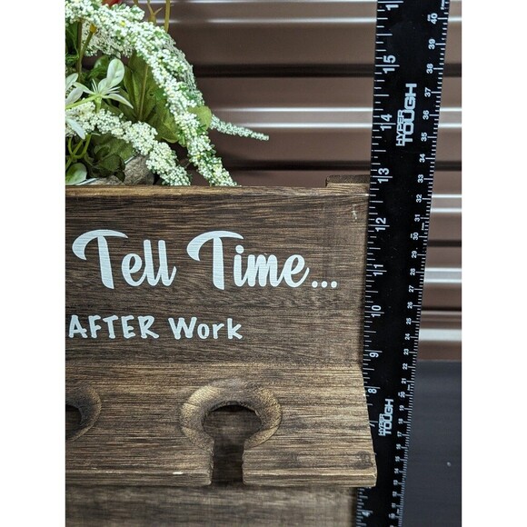 Wood‎ Sign Coffee Wine How BOSS ladies tell time - Picture 5 of 8